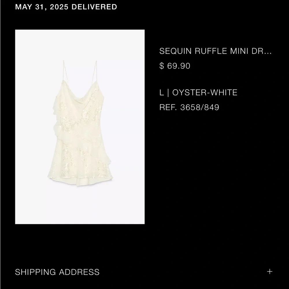 Zara Cream Mini Dress - Picture 3 of 5